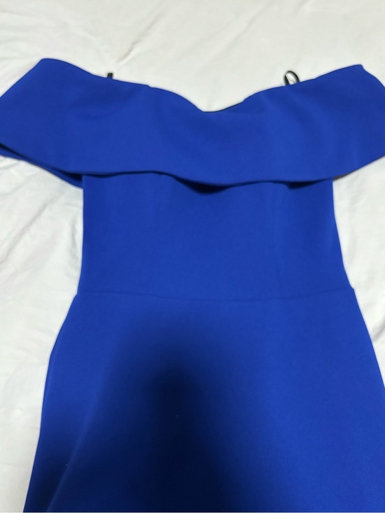 Aqua Dresses & Skirts - Aqua Off-Shoulder Cobalt Blue Evening Dress